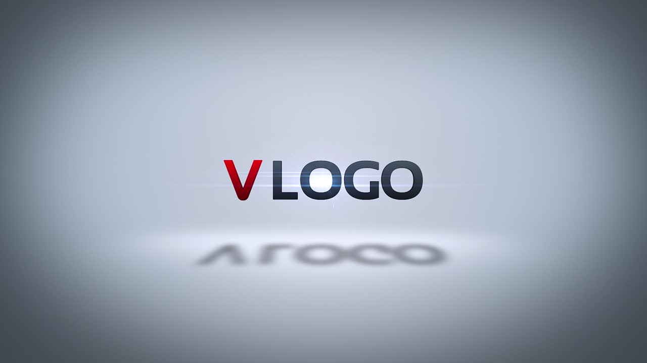 Dynamisk logoafsløring med glødende partikler og lysspor