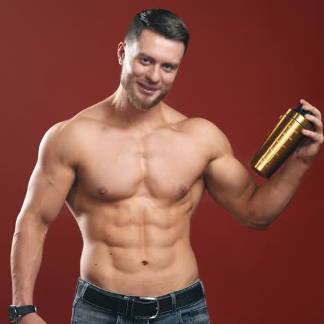 handsome muscular young man