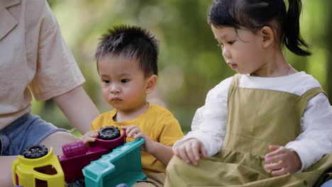 family in a picnic at the park