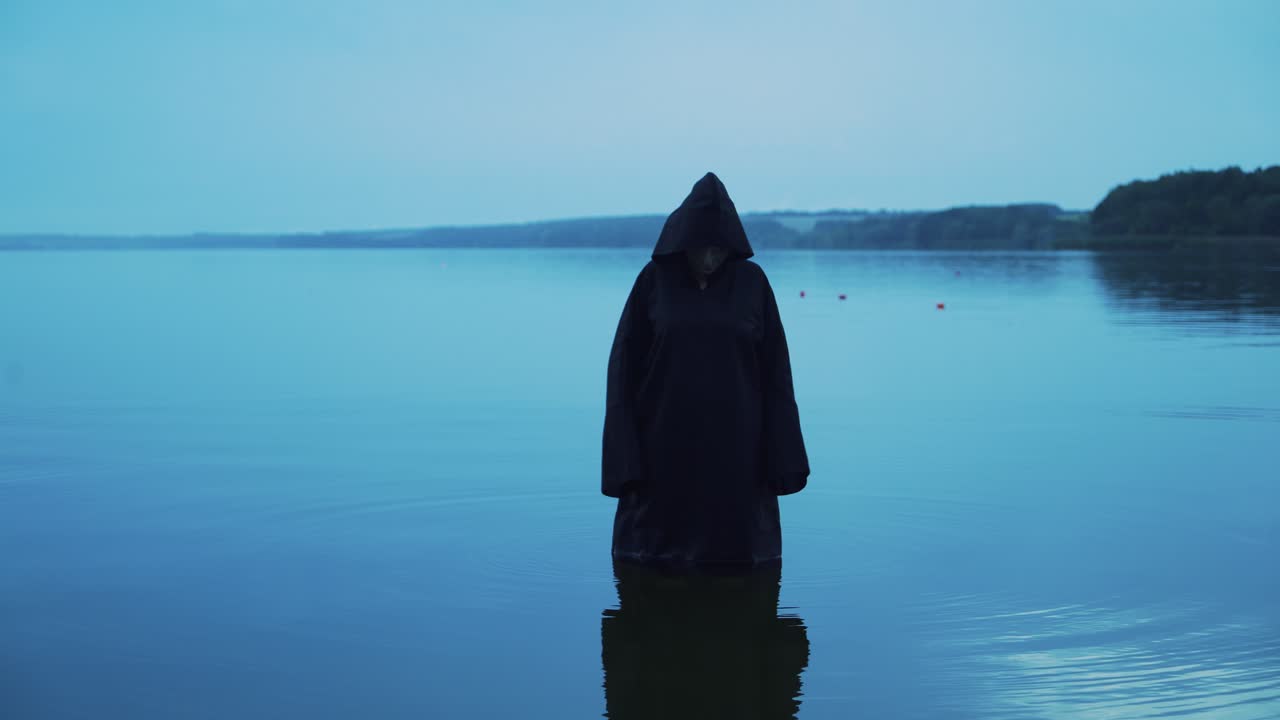 Evil ghost in the water. Halloween costume