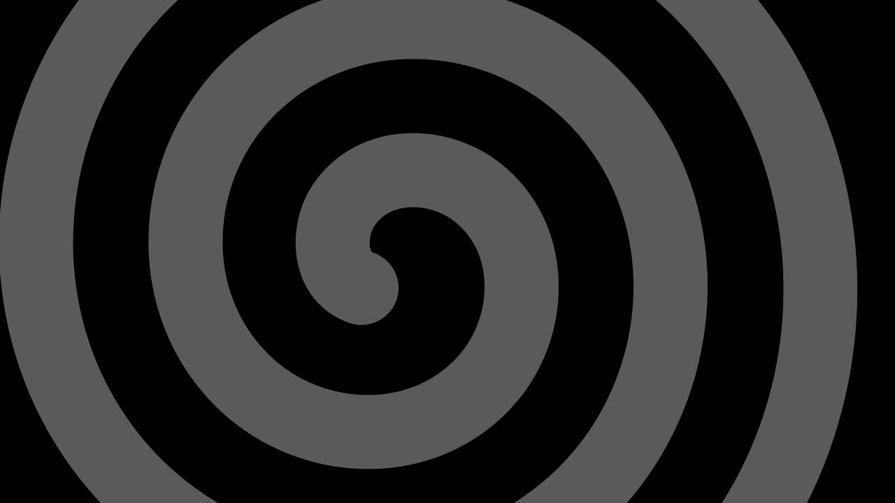 흑백 그림은 스트로보스코피와 최면 효과를 가지고 있으며 시계 방향으로 회전하고 크기를 증가시니다.