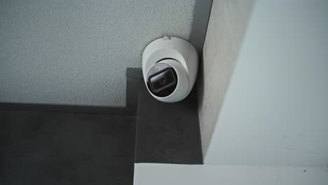 security camera mounted on corner