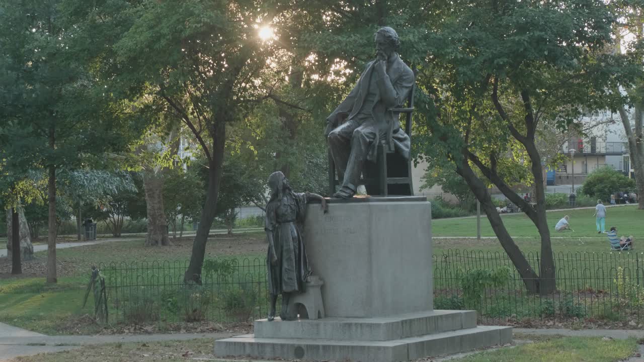 Statue of Charles Dickens and Little Nell, Clark Park, Philadelphia, PA