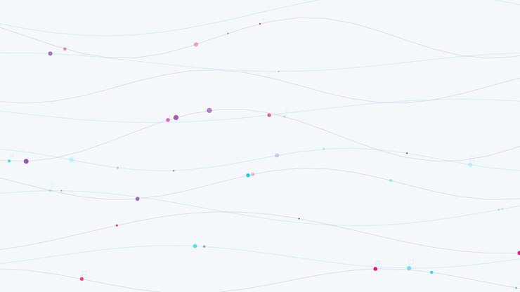 Abstract Motion Background with Flowing Lines and Floating Particles