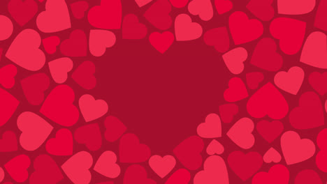 motion graphic of decorative background of hearts