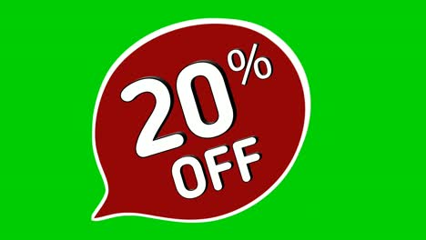 discount 20% off percent stickers animation motion graphics
