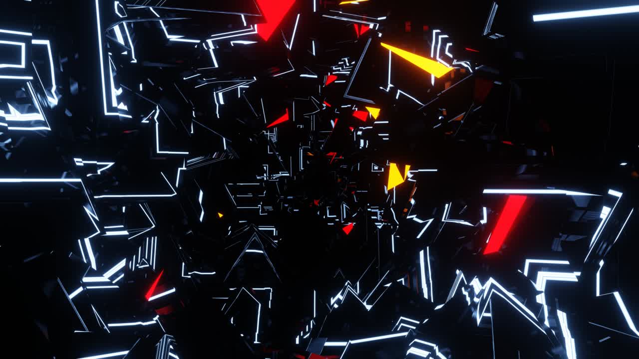 Animazione a tunnel in loop per visualizzazioni di vari spettacoli