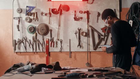 blacksmith in a workshop