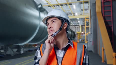 ingeniero en un entorno industrial
