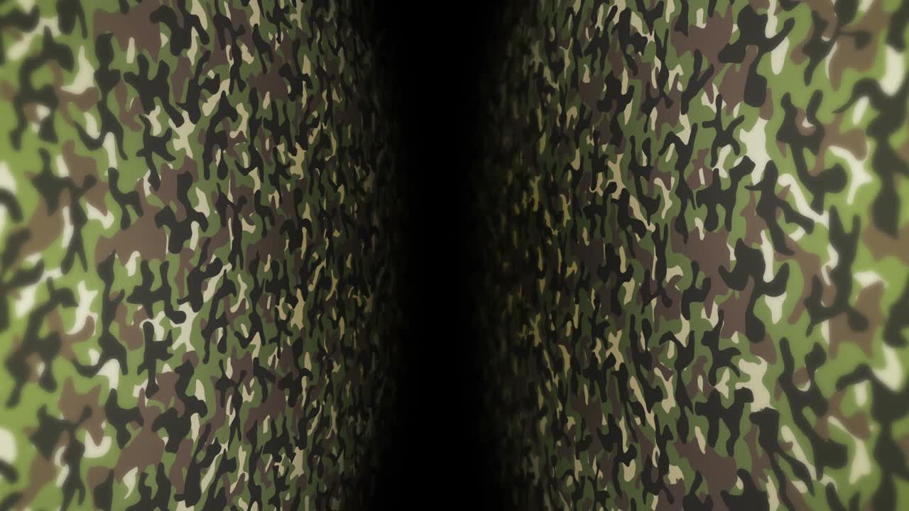 fondo de patrón de camuflaje verde. concepto de uniforme militar. línea abstracta y textura de onda. animación de bucle.