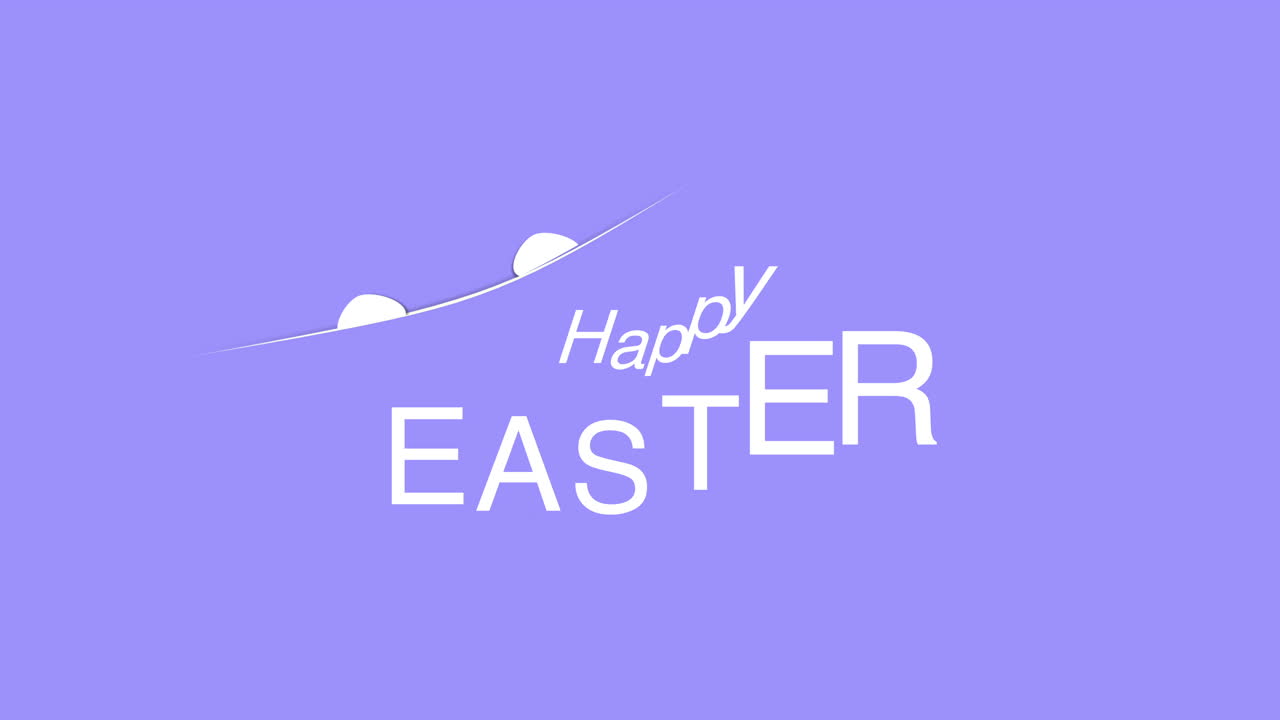 Testo Buona Pasqua e coniglio su sfondo viola 4