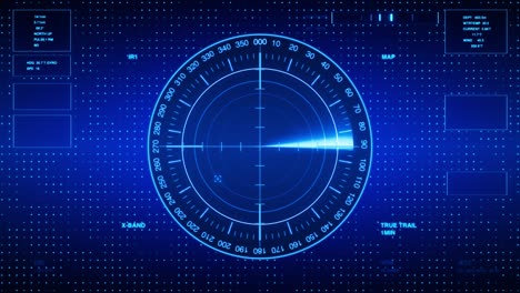 sonar screen for submarines and ships. radar sonar with object on map. futuristic hud navigation monitor