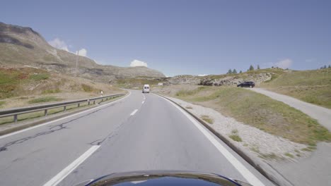 driving on the simplon pass in switzerland