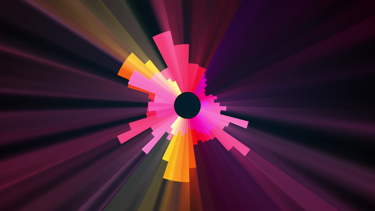 ecualizador con ondas sonoras y rayos. generado por computadora visualizador de audio moderno. fondo de renderización 3d