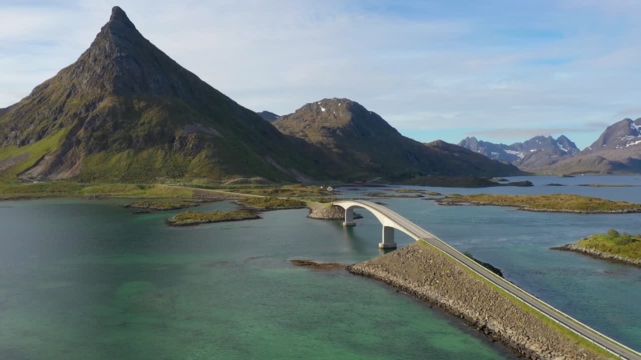Fredvang Bridges Panorama isole Lofoten