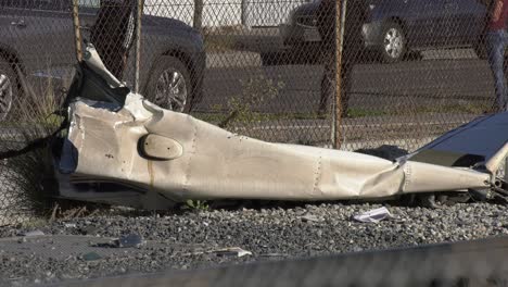 parts of aircraft after wreck