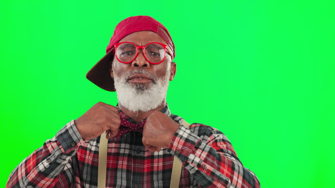 moda, cara y hombre en un estudio con verde