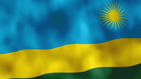 Ruanda-Bandera-Este-De-áfrica-Vfx-Ola-Viento-Animación-Onda