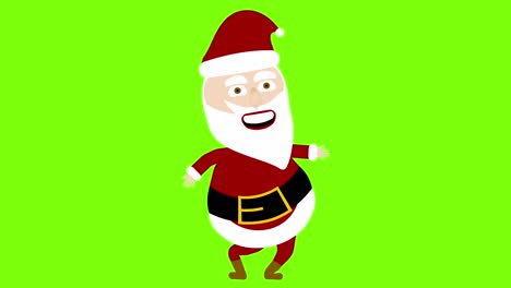 feliz dibujos animados de santa bailando