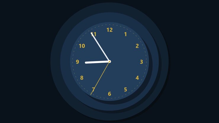 Animated Clock Face Showing Rapid Passage of Time