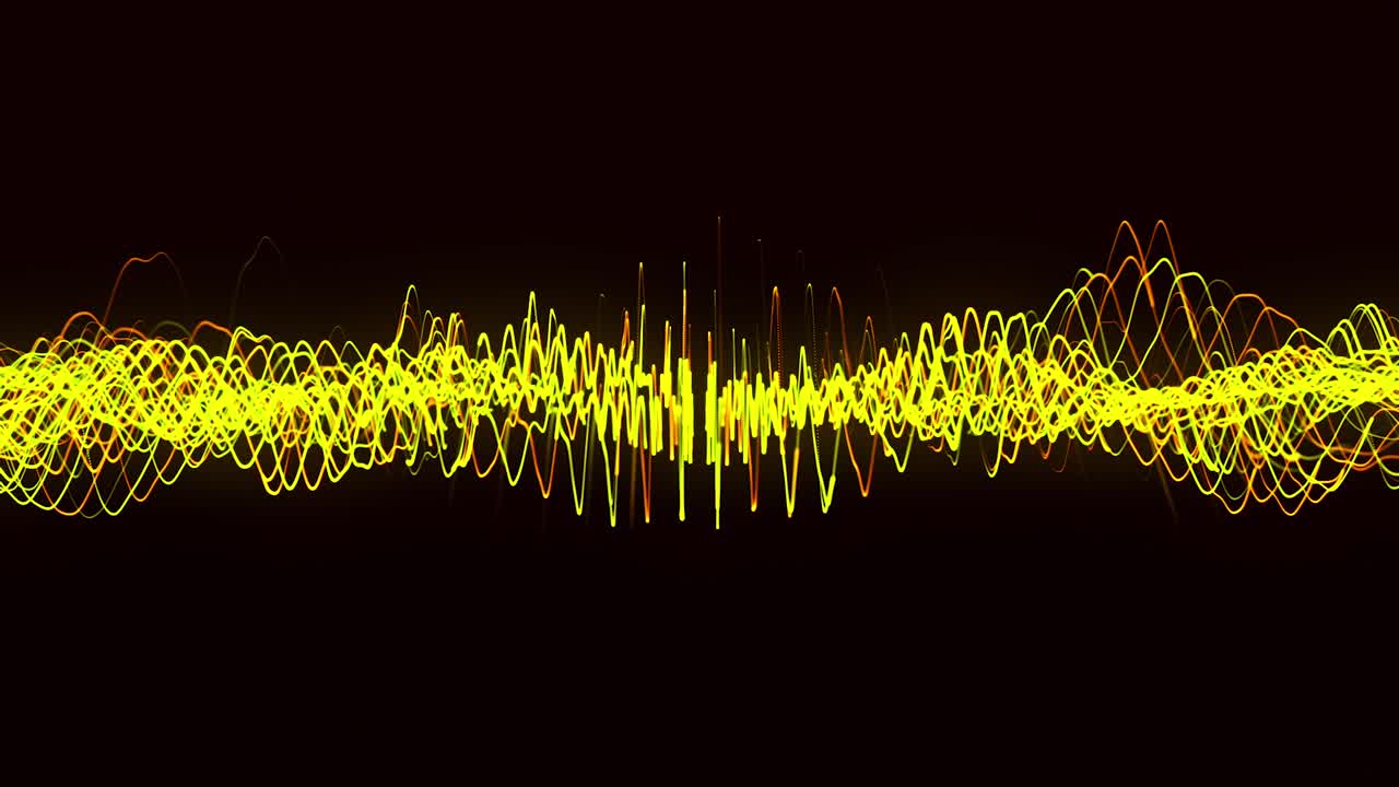 visualización de ondas sonoras abstractas