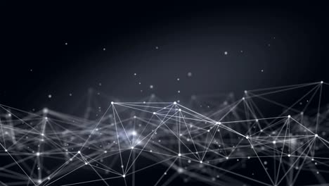 looped futuristic technology molecular abstract plexus background. network connections. futuristic glowing network seamless loop