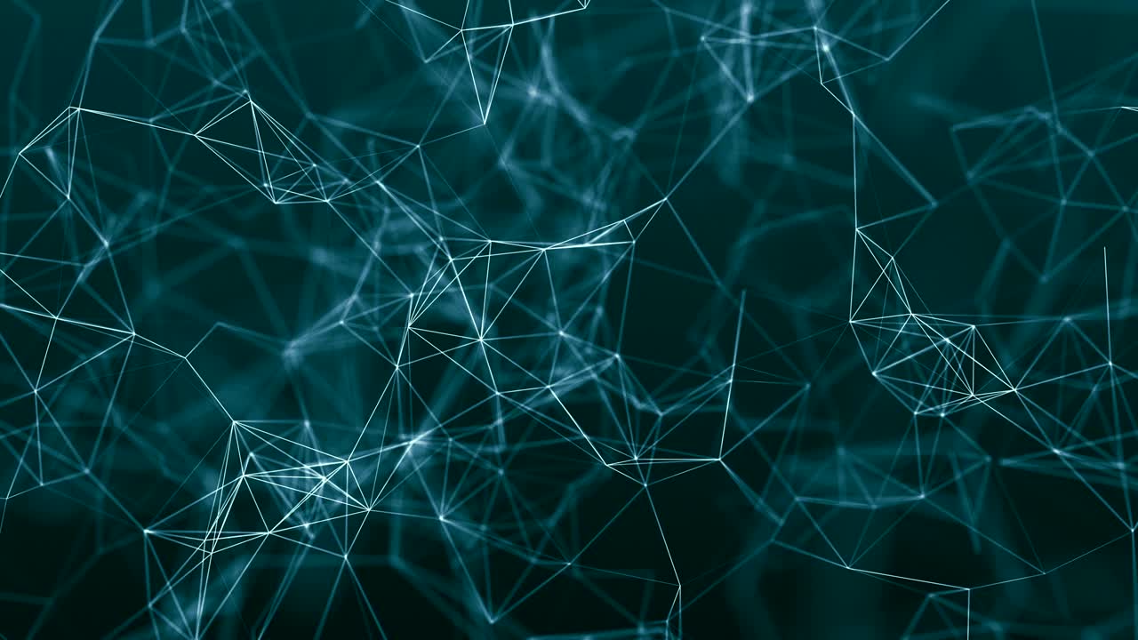 abstract blue geometrical background with lines and dots