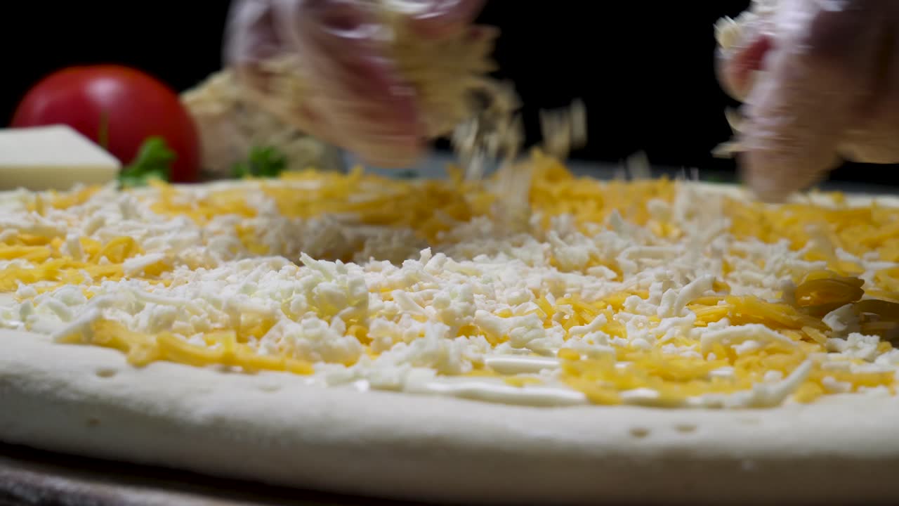 피자 에 치즈 를 첨가 하는 것