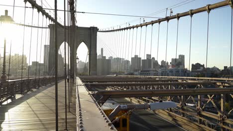 stunning view of the brooklyn bridge and new york city skyline