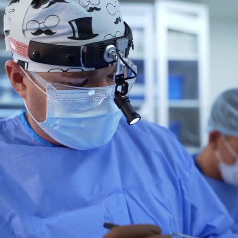 in surgery. medical team performing operation in hospital operating theater. working with surgical instruments