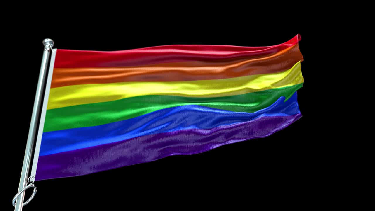4k bandera muy detallada de la bandera lgbt - bandera lgbt bandera de alto detalle - bandera nacional bandera lgbt patrón de onda elementos en bucle, lgbtq, bandera del orgullo gay, bandera del orgull lgbt, lesbiana, gay, bisexual, transgénero, queer