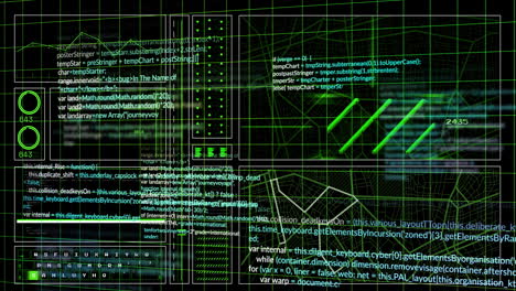 animation of data processing over black background