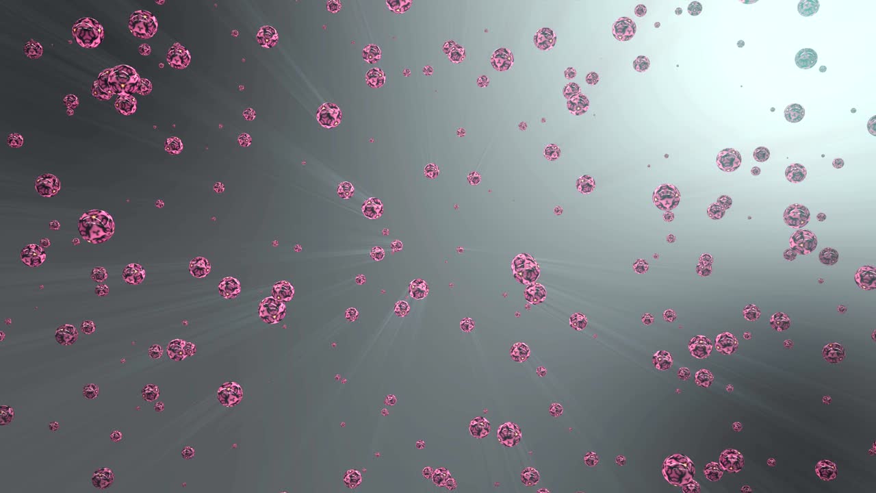 공기가 없는 공간에서 공의 3d 추상 애니메이션