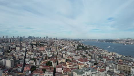 galata tower drone video beyoglu istanbul turkey