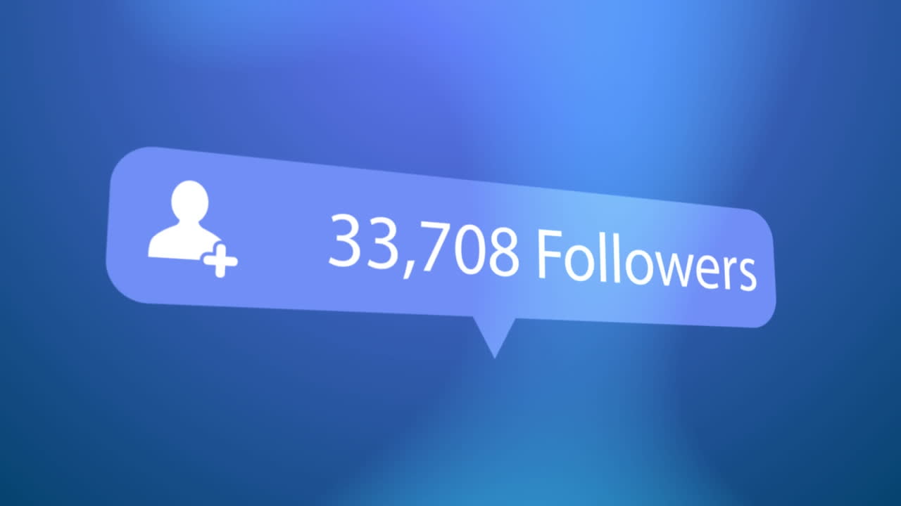 Multiple speech bubbles with numbers and social media icons on changing backgrounds