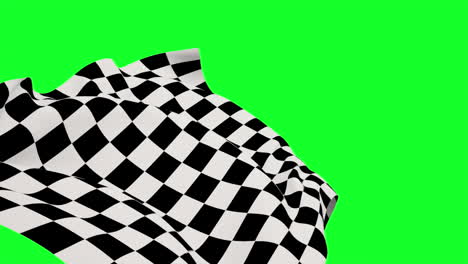 Checkered-flag-against-green-screen