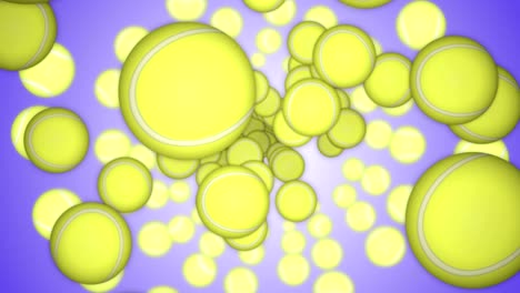 fondo de animación de pelota de tenis cayendo, renderización, con canal alfa, bucle