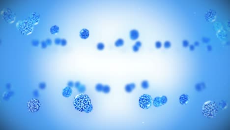 virus cell in spherical shape. pathogenic viruses causing infection. loop animation of human virus. bacterial microorganism. viral disease outbreak.