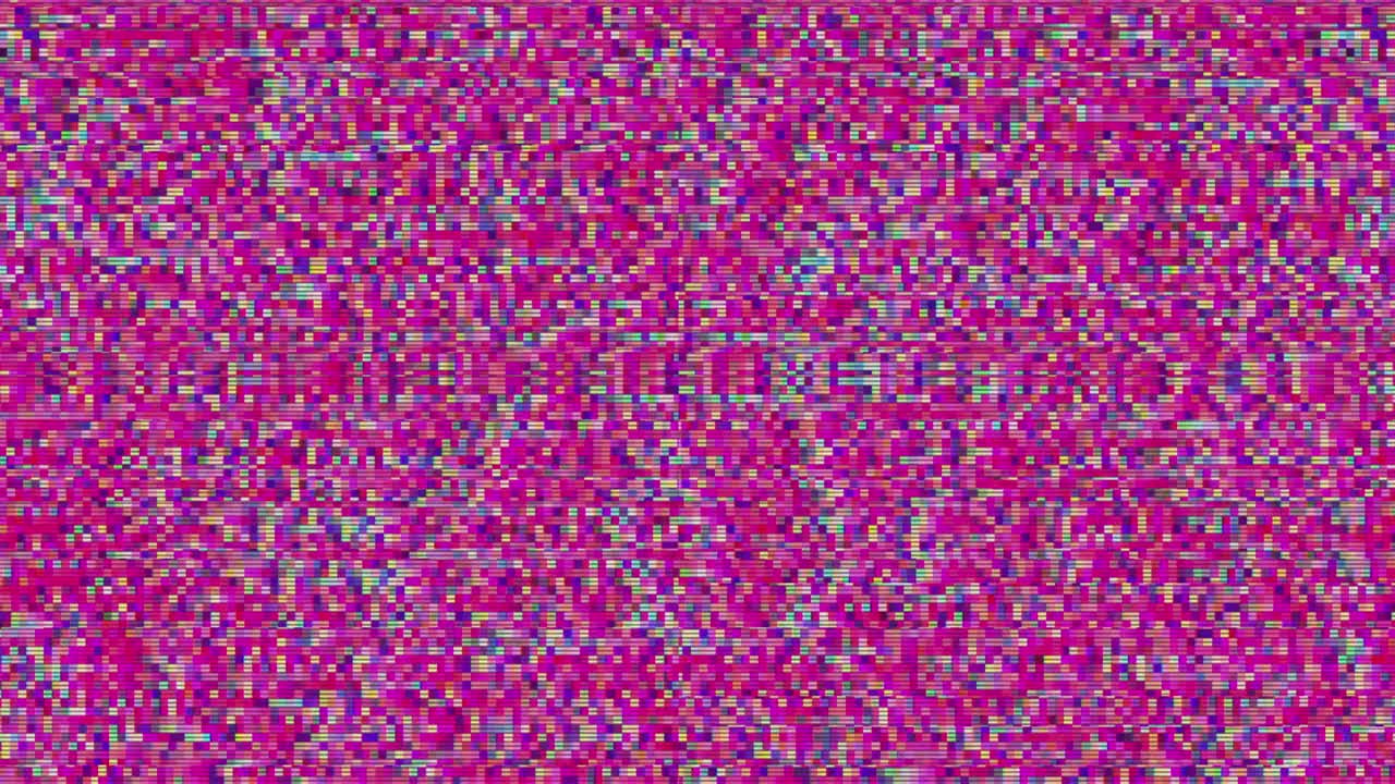 diseño único abstracto animación digital ruido de píxeles error de fallo daño de video