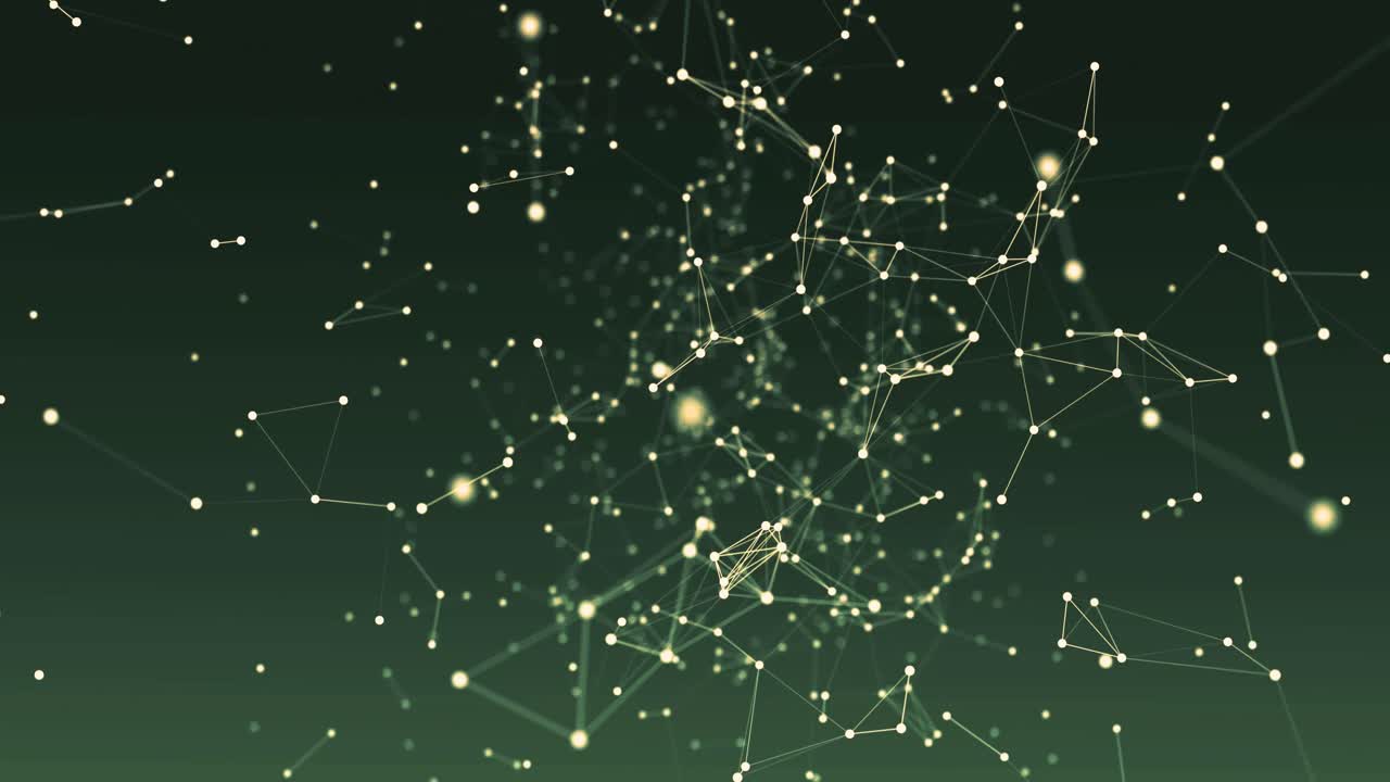 Abstract Technology Network with Interconnected Dots and Lines