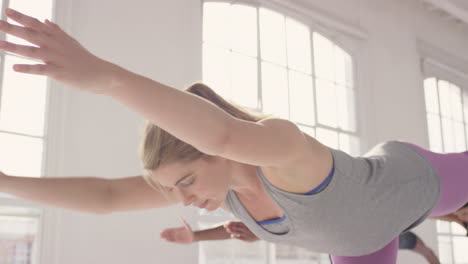 yoga class multi racial group of women exercising fitness healthy lifestyle