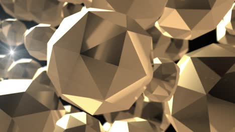 abstract golden objects background loop