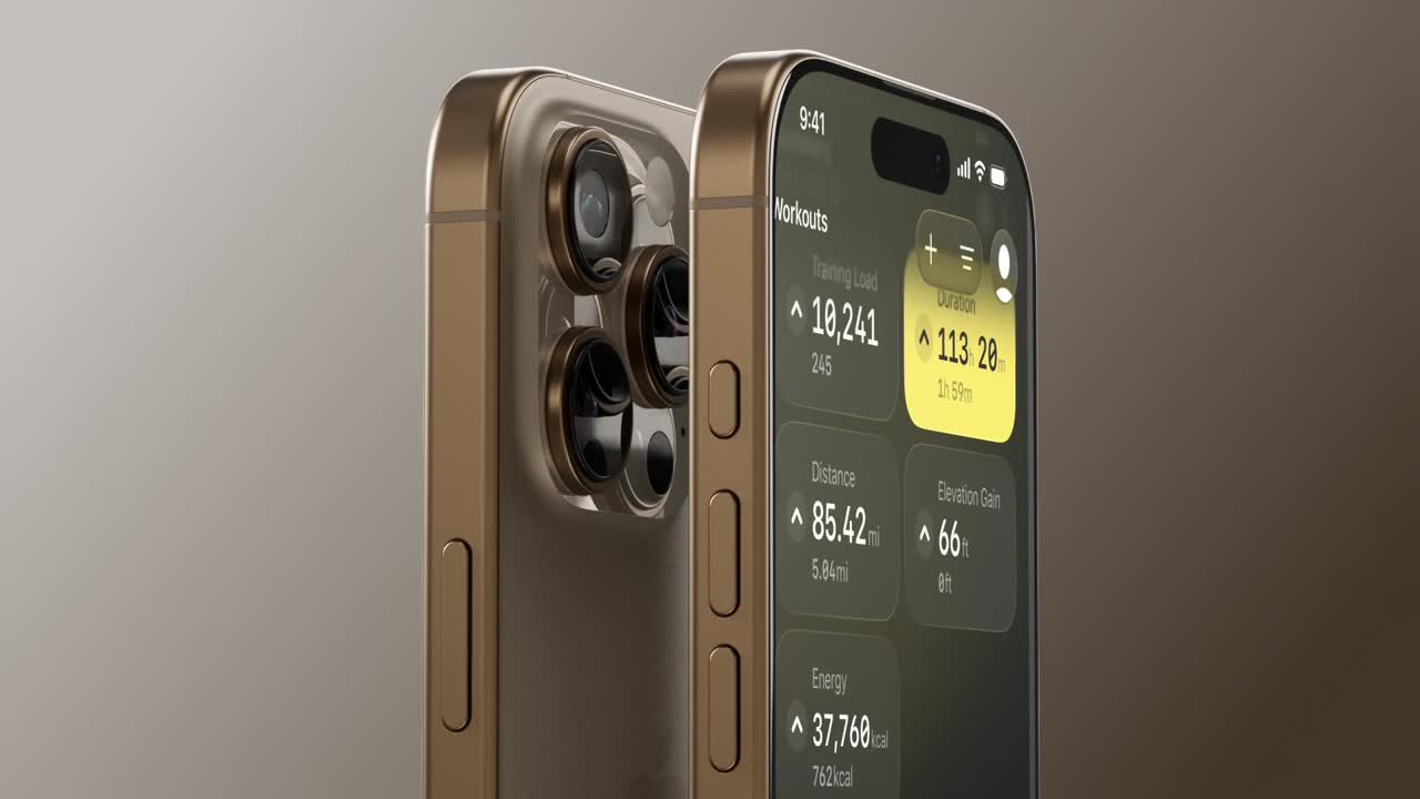 Mockup de celular 3D dourado