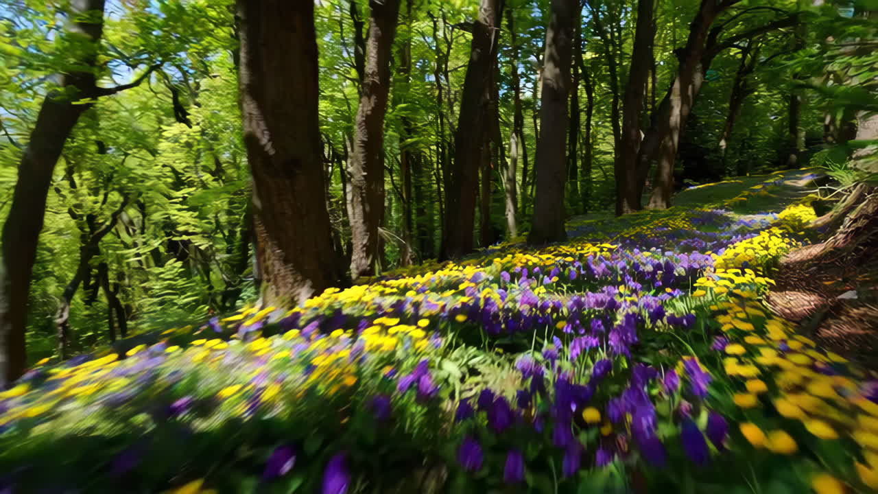 Spring Flowers in the Forest