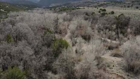 Nature-Landscape-in-the-Mountains-of-Fillmore,-Utah---Aerial