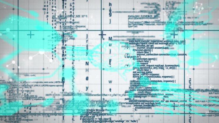 Animazione di cervello umano su elaborazione dati