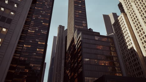 tall skyscrapers in a city