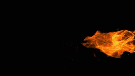 cinematic fire flame vertical view
