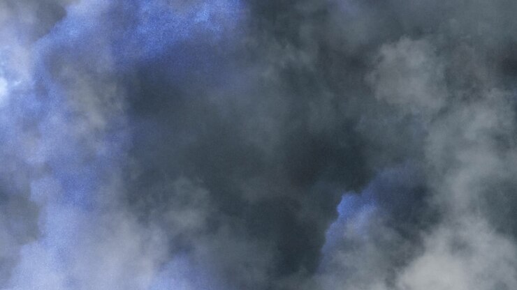 zoom in, move closer to the thick dark clouds with a thunderstorm