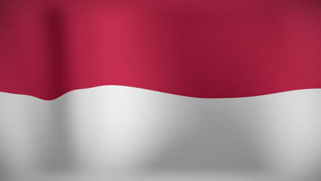 animación de la bandera de indonesia ondeando